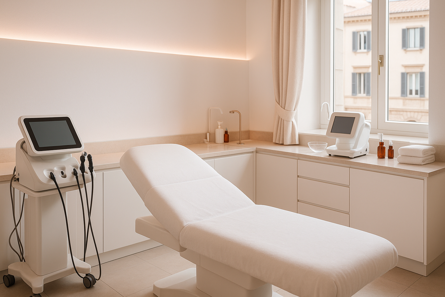 Ambiente professionale centro estetico avanzato Adorance Beauty con tecnologie radiofrequenza a Napoli